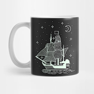 geomatric ship Mug